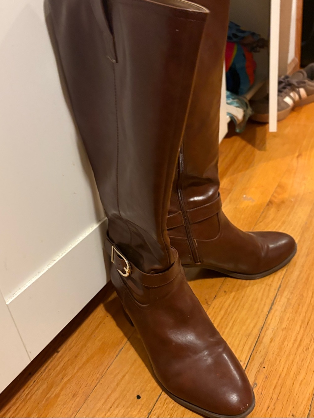Life Stride Legend Wide Calf Heeled Riding Boots in Chestnut - Picture 4 of 7